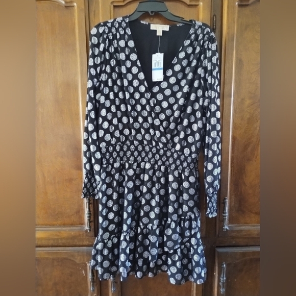 Michael Kors Dresses & Skirts - Michael Kors Polka Dot Metallic Dress‎ Size Extra Large